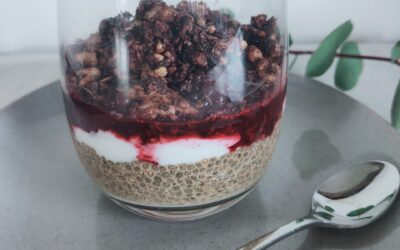 Warm chai-infused chia pudding